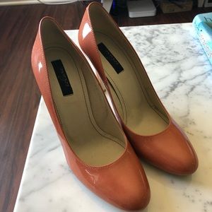 Peach Patent Leather Pumps